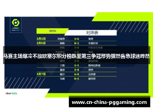 马赛主场爆冷不敌欧塞尔积分榜跌至第三争冠形势骤然告急球迷哗然